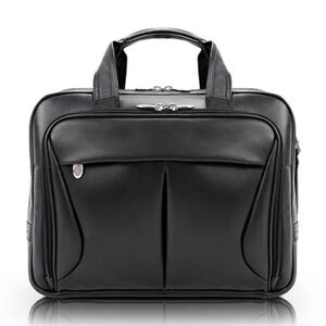 McKLEIN Pearson Leather 17 in.Exp Double compartment Laptop Briefcase bag $480